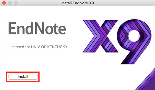 Public - How to Install EndNote X9 on a Mac Computer