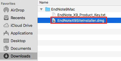 Public - How to Install EndNote X9 on a Mac Computer